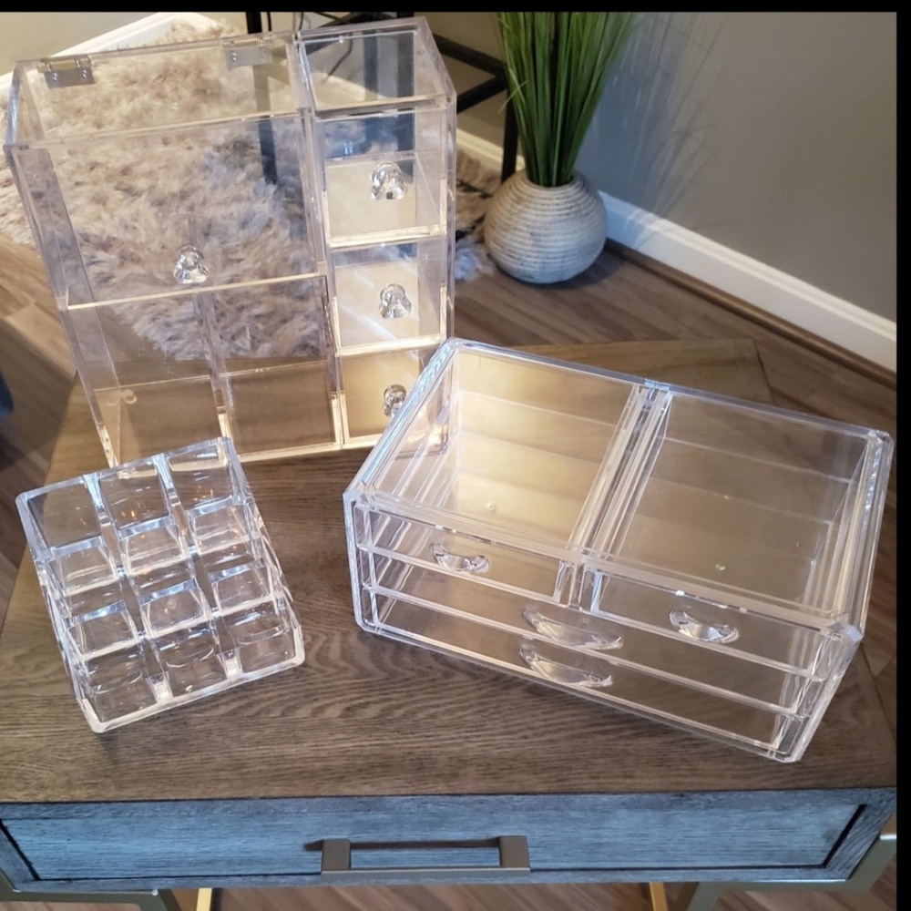 Acrylic Makeup Organizer Storage Caddies